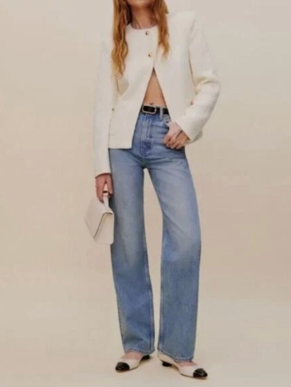 Reformation Cary High Rise Slouchy Straight Leg Size 27 in Dillon Wash
